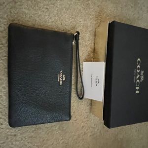 Coach black wristlet super cute